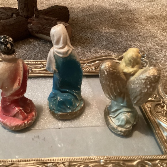 Antique blow mold Mary, Joseph, and an angel. - Picture 3 of 6